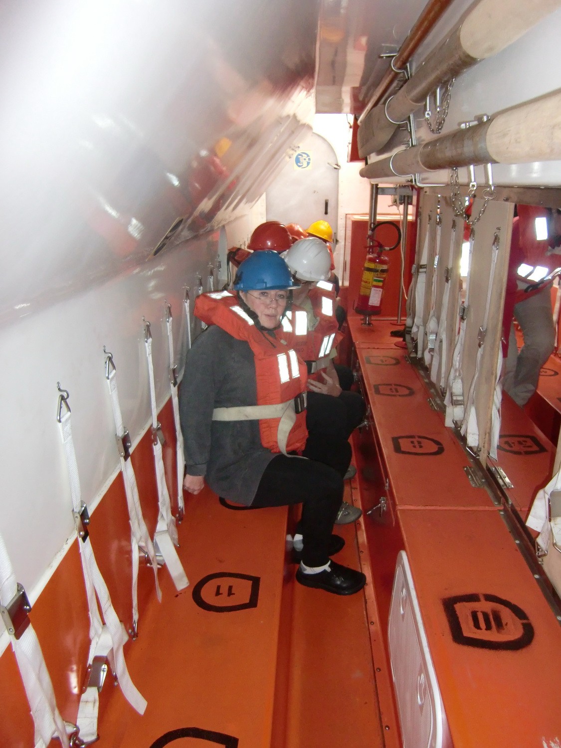 Inside the lifeboat